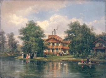 Das Chalet mit der gelben Tür im Bois de Vincennes, um 1862